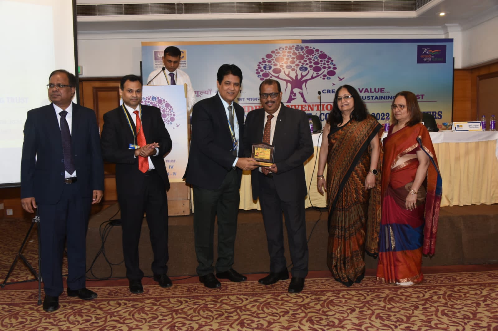 Awarded for achieving MDRT -(USA) 2022 at Ramada Plaza Palm Grove Juhu, by the Zonal manager ..LIC of India..