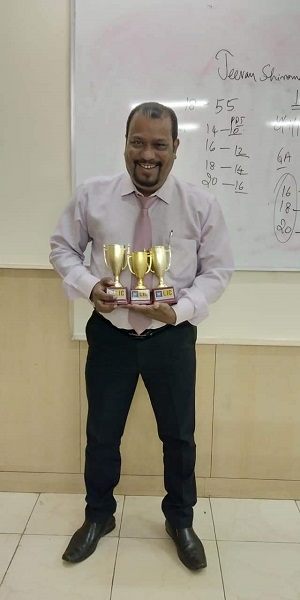 Winning trophies for Being No. 1 position